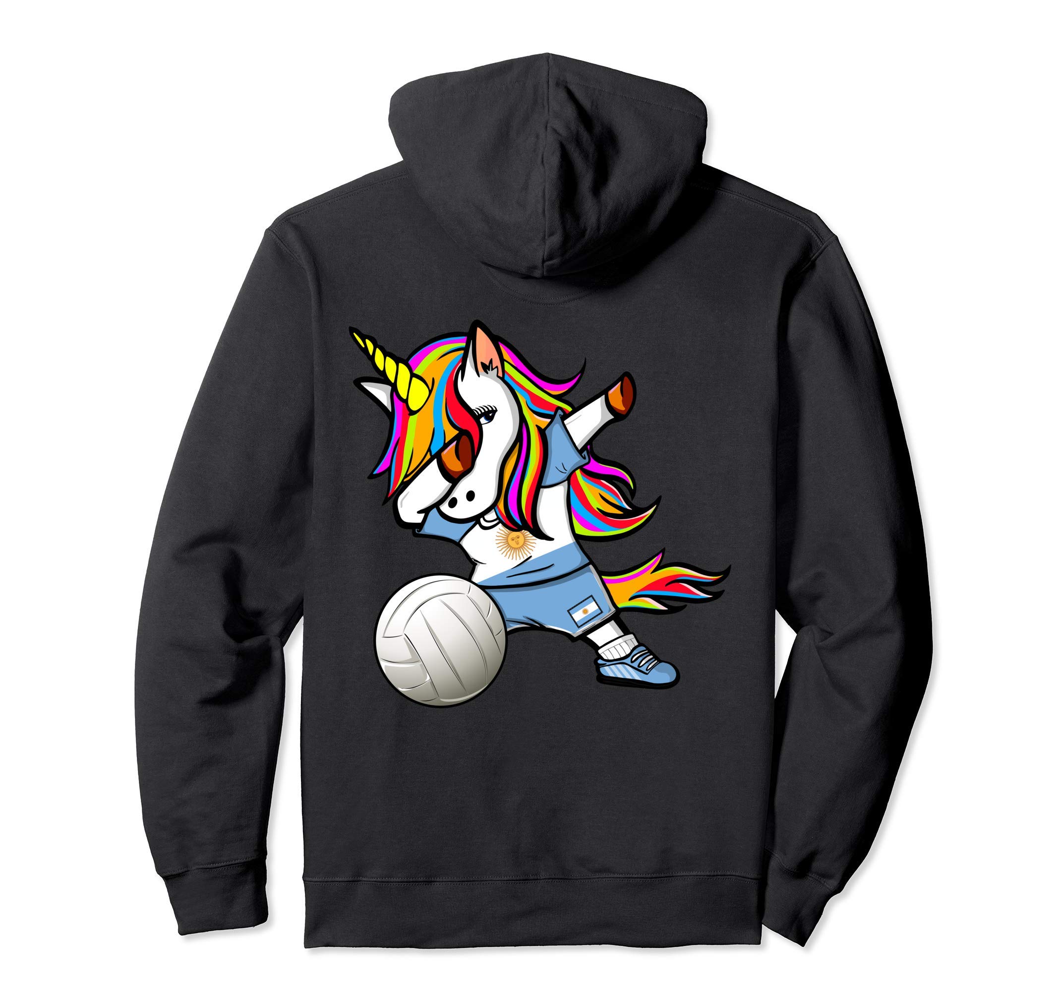 Unicorn Argentina Volleyball Fans Jersey Argentinian Flag Pullover Hoodie