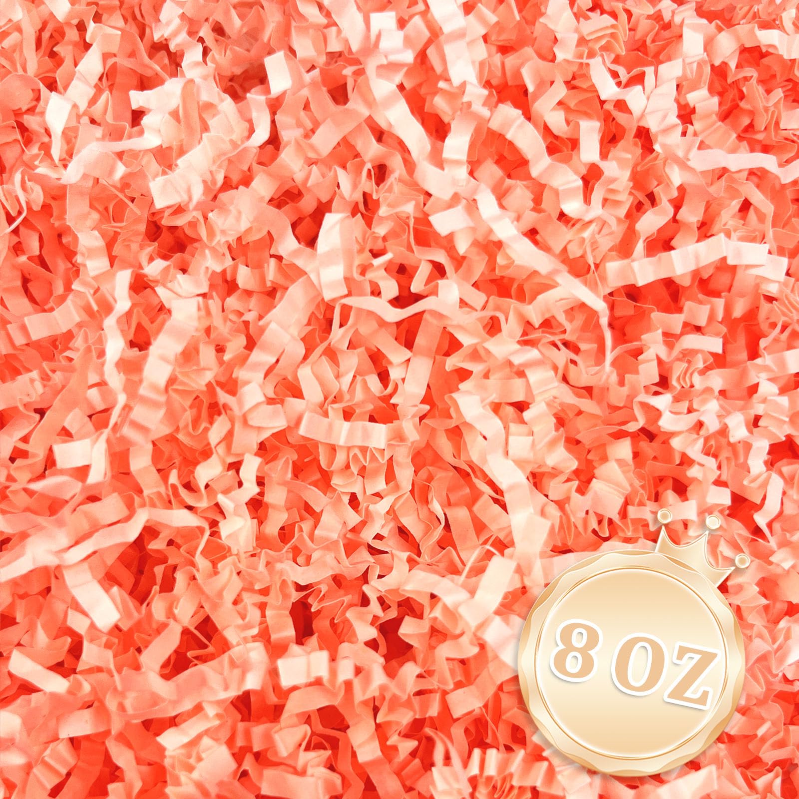 Zankubom 1/2LB Fluorescent Pink Crinkle Cut Paper