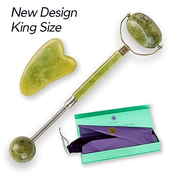 Buy Dr Koko Jade Roller For Face Face Massager Made Of Premium Jade For Lymphatic Drainage With Online At Low Prices In India Amazon In buy dr koko jade roller for face face