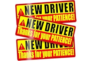 PSLER 3 Pcs New Driver Magnet for Car - Student Driver Car Magnet Funny Be Patient Student Driver Magnet Rookie Driver Car Bu
