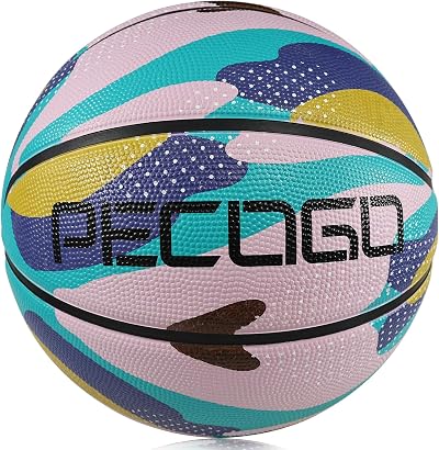 PECOGO Basketball Size 7 Official 29.5 inch Rubber Indoor Outdoor Ball