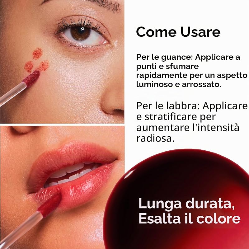 , Bronze Booster Cheek and Lip Stain, Infuso con Niacinamide, Fosfolipidi e Vitamine C ed E, Lunga Durata, Incarnato Naturale e Luminoso, Bronze Tint