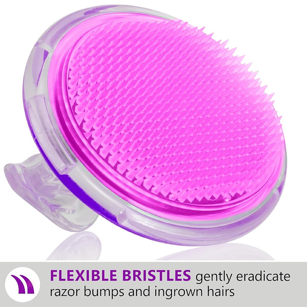 Exfoliating Brush For Razor Bumps and Ingrown Hair Treatment, Silicone