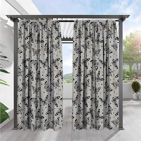 Amazon Com Marilds Butterfly Outdoor Blackout Curtains Lace