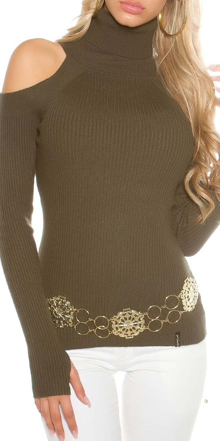 WE Fashion ribgebreide haltertop wit