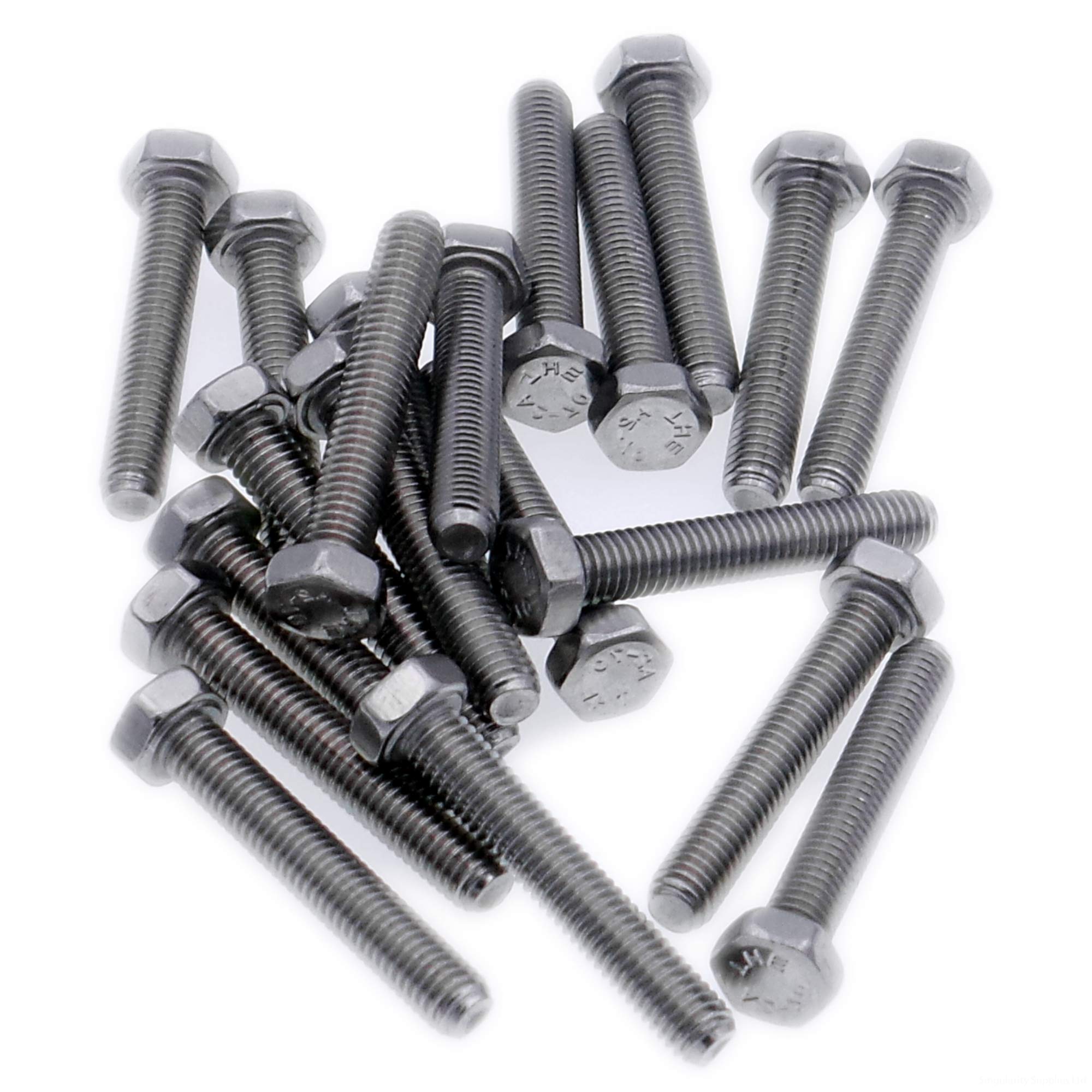 M2 (2mm x 10mm) Hex Bolt (Fully Threaded Setscrew) - Stainless Steel (A2) (Pack of 20)