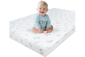 voomf Pack and Play Mattress - 38"x26" Pack N Play Mattress Pad with Breathable Removable Cover - Dual-Sided Memory Foam Baby Crib Mattresses for Toddlers