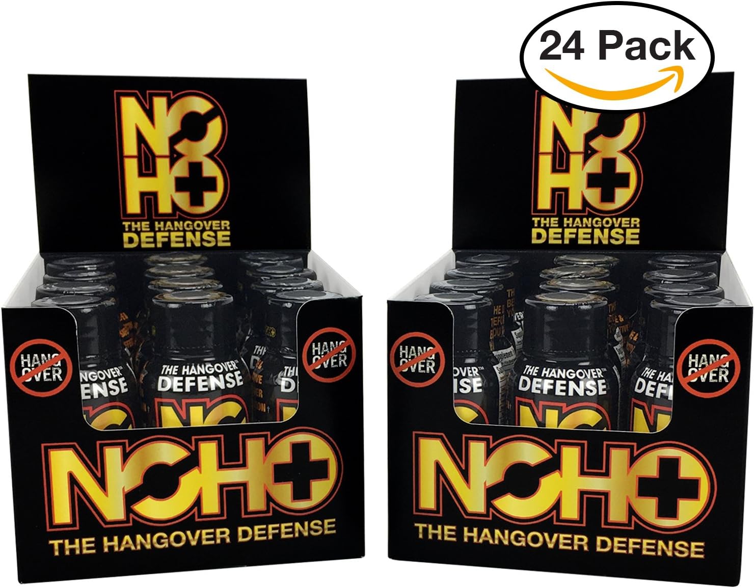 NOHO (24ct) Top Rated Hangover Prevention Drink with Prickly Pear, Ginger Root and Electrolyte Blend, Helps Fight Drowsiness, Jet Lag, Daily Fatigue, Alcohol Metabolism and Hangover Remedy
