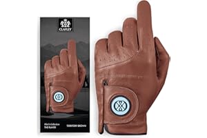 CLAPLEY GOLF CLAPLEY Men’s Golf Glove – Premium Cabretta Leather with Magnetic Ball Marker, Breathable Design, Good Elasticity, Precious Gift for Golfers, Super Soft Feel, Left and Right Hand, Secure Fit