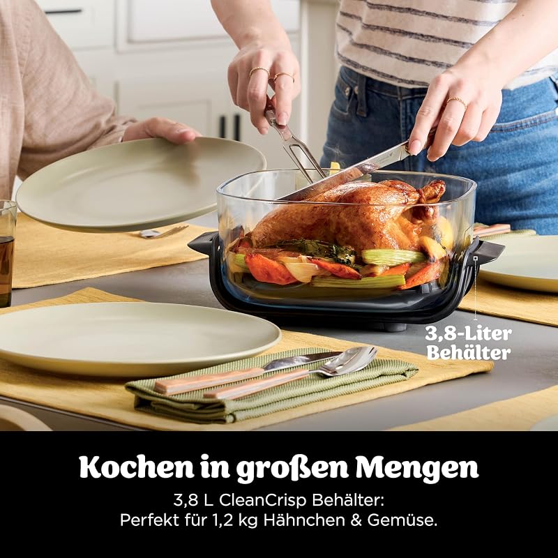 CRISPi tragbare Heißluftfritteuse, 3,8 l & 1,4 l, Grün — Foto 6 von 8