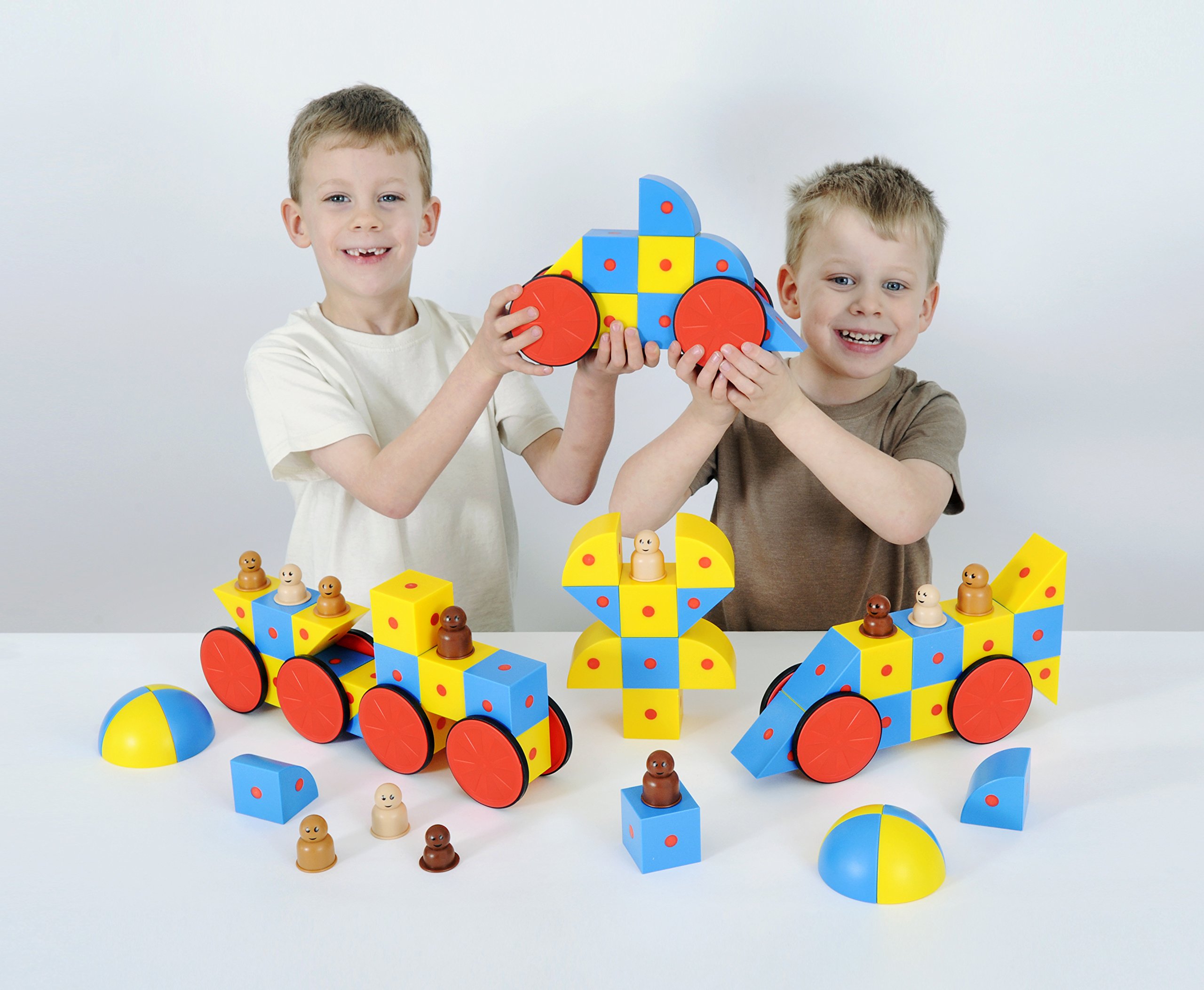 Educational Advantage 3D Magnetic Blocks Super Class Set 68 Pieces - Magnetic Construction STEM Toy - Educational Learning Resource - Early Years Building Blocks - Age 3+
