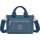 AOCINA Small Tote Bag With Zipper Mini Nylon Crossbody Bags for Women Work Everyday Multi Pocket Lightweight Satchel Purse