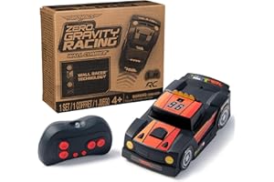 Air Hogs, Zero Gravity Racing Wall Climber, USB-C Rechargeable Wall Racer Truck, Black Indoor RC Car, Over 4-Inches, Kids Toys for Ages 4 and up