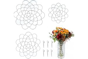 MIJAYENV Floral Grid for Vase 4/5/6Inch 3Pcs Flower Arrangement Holder Metal Flower Grid for Vase Wire Flower Arranger Grid for Vase Reusable Flower Vase Separator Floral Grate Wire Flower Frogs(3)