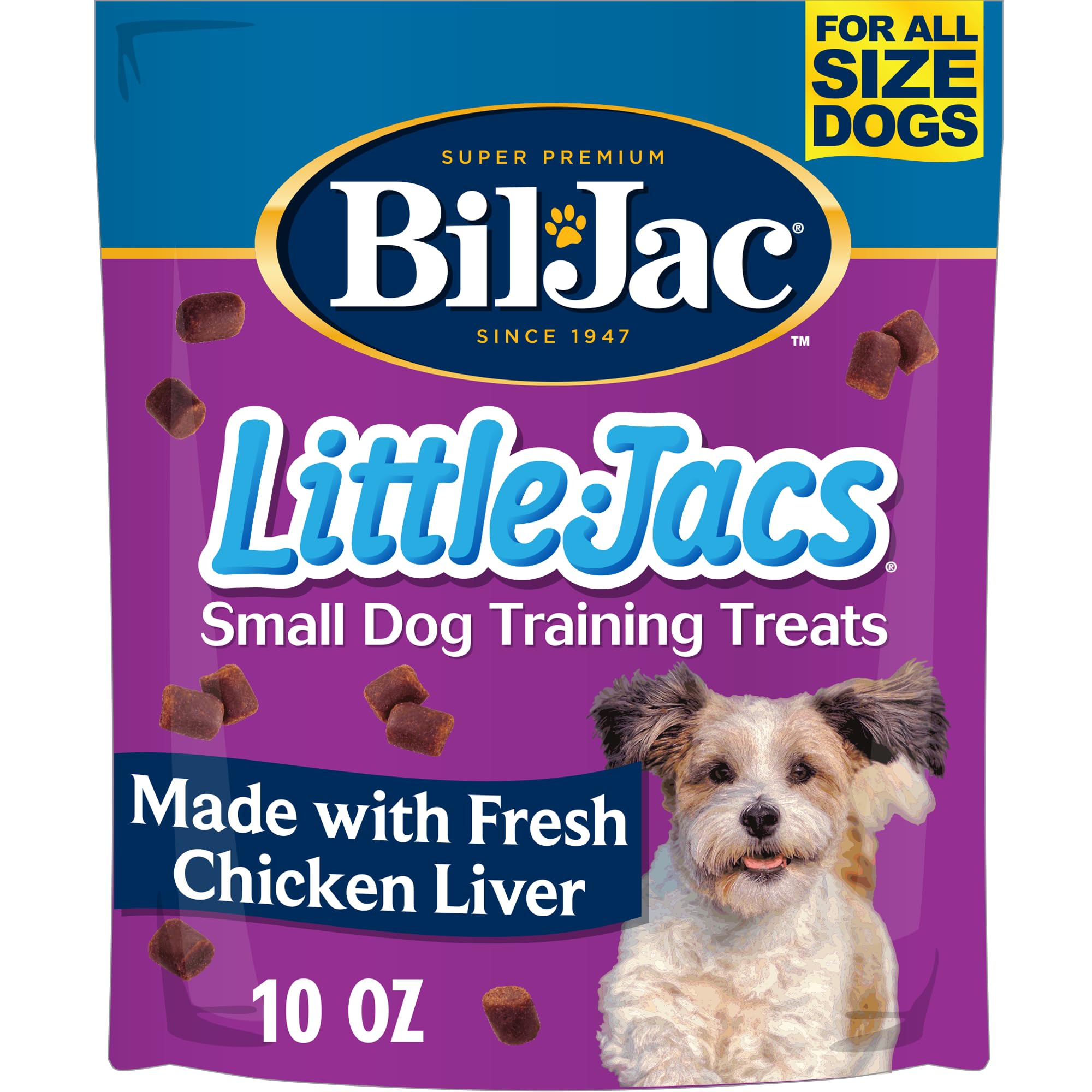 Bil-Jac Little-Jacs Small Dog Training Treats, Soft Chicken Liver Recipe, 10 oz Image