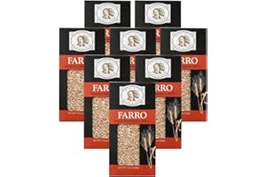 Cucina & Amore Pearled Farro from Italy 17.6 oz Pack of 8 | Non-GMO, Whole Grain, High in Fiber, Vegan, Kosher| Perfect for Soups, Salads, and More | Vacuum Packed