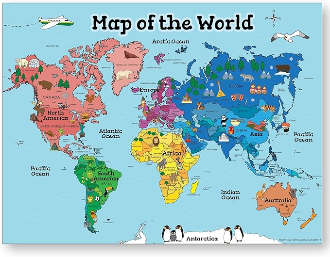 World Map Kids Wayne Baisey
