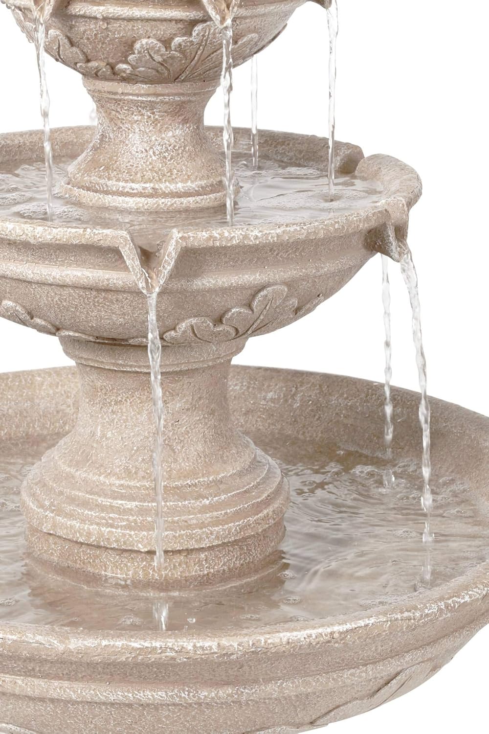 Stafford Italian Outdoor Floor Water Fountain 48" High Three Tiered for Yard Garden Patio Deck Home - John Timberland : Free Standing Garden Fountains : Garden & Outdoor
