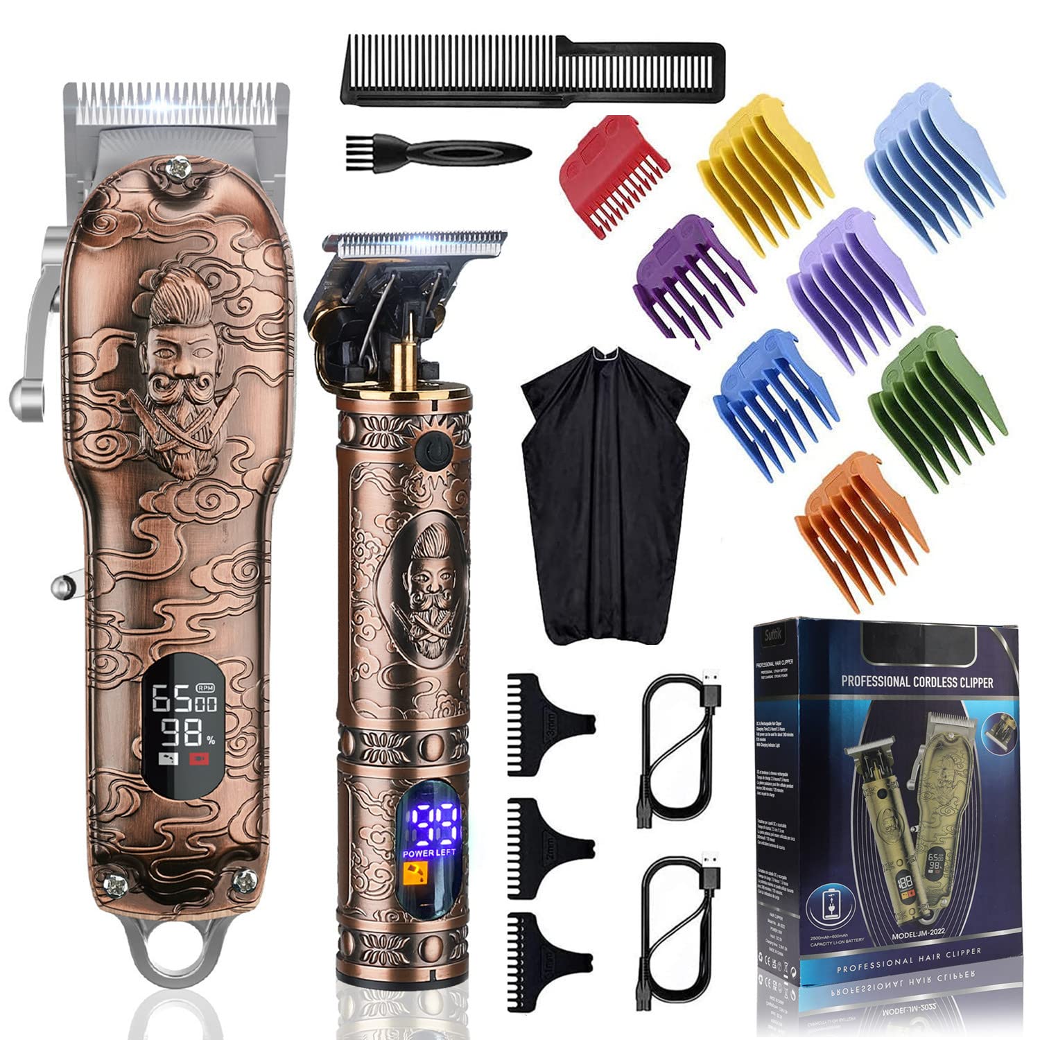 Photo 1 of ** MISSING PARTS** RESUXI Hair Clippers for Men with Barber Trimmer Set,Professional Haircut Clippers for Hair Cutting Grooming Kit,Cordless Beard Trimmer Hair Cutter Barber Accessories USB Rechargeable