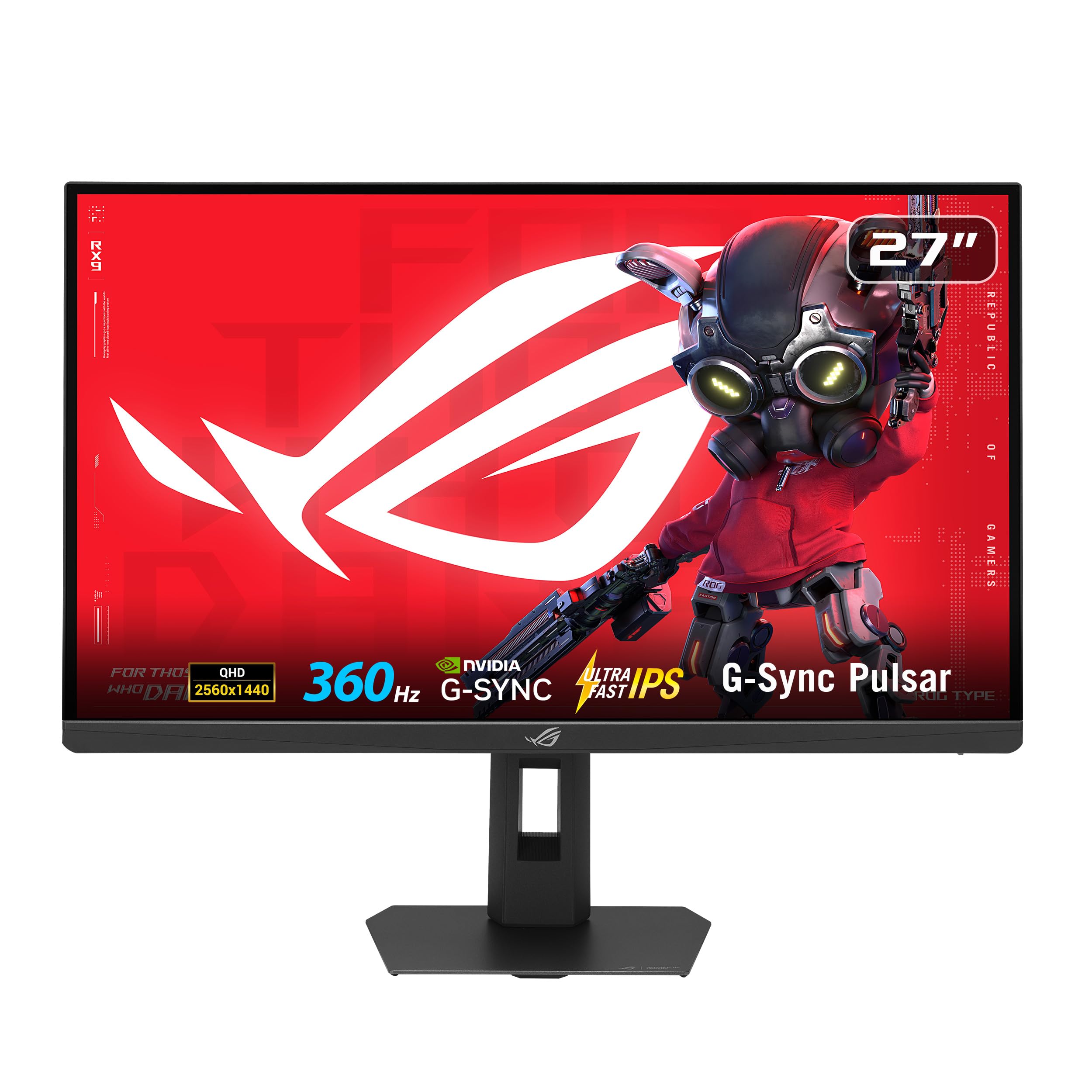 ASUS ROG Strix 27” 1440P GSYNC Pulsar HDR Gaming Monitor (XG27QNGV) - QHD, 360Hz (Above 144Hz), 1ms, Ultrafast IPS, Esports Dual-Mode, Ambient Adaptive Technology, Aura Sync, 3 yr Warranty
