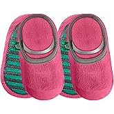 Baby Socks That Don’t Come Off – Baby Grip Socks with Real Non-Slip Full Sole for Crawling & Early Walkers (2-Pack)
