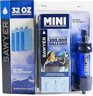 Sawyer Mini Filtre à Eau Original Set avec 3 x 1 L ou 2 x 2 L Sac ...