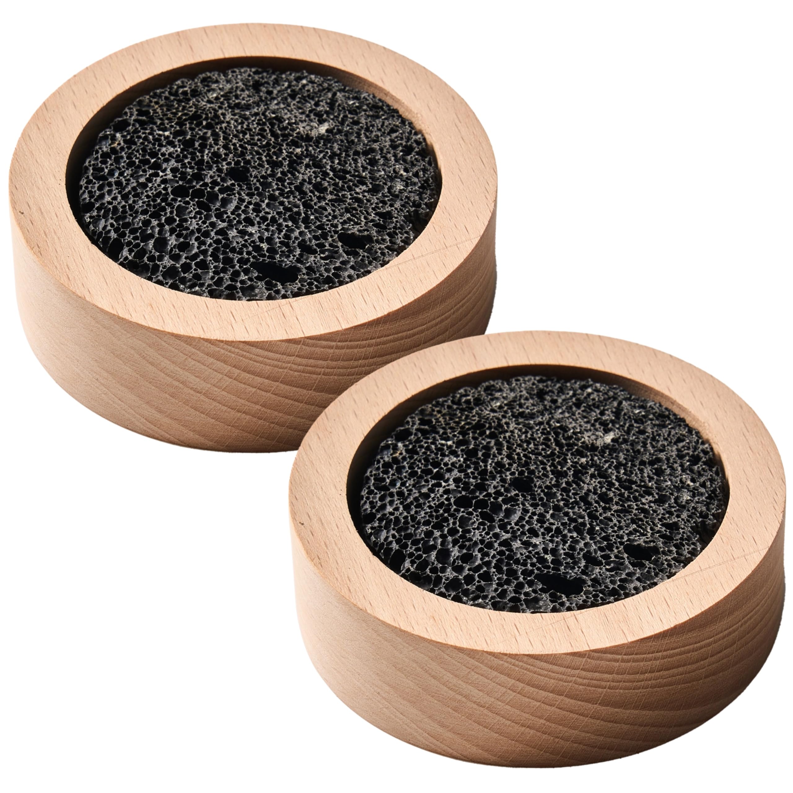 Photo 1 of ***ONE IS MISSING***CUIYAKI 2Pcs Small Passive Lava Rock Diffuser for Essential Oils Great for Decorating at Desk, Office or Car