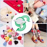 Maridergo Pom Pom Maker Set 6 Sizes 12 Colours Yarn Scissors DIY Craft Kit view 4
