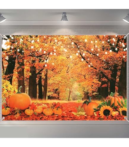 Fall Backdrops For Wall 7x5ft Fall Pumpkin Backdrop - Autumn Maple