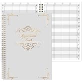 Appointment Book &ndash; Undated Salon Appointment Book, 200 Pages, 4 Column | Daily＆Hourly Schedule Book, 6 AM - 9 PM, 15 Minute Intervals Day Planner, 7.9&rsquo;&rsquo; x 11.5&rsquo;&rsquo;, Twin-Wire Binding, Hardcover - Gray
