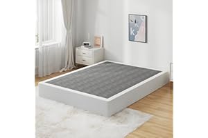 Snaye Queen Size Box Spring Bed Base 9 Inch, 3000lbs Heavy Duty Box Spring Queen Metal Mattress Foundation, Tool-Free Easy Assembly, Noise Free
