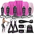 Resistance Bands, Exercise Bands with Handles, Fitness Bands, Workout Bands with Door Anchor and Ankle Straps, for Heavy Resistance Training, Physical Therapy, Shape Body, Yoga, Home Workout Set