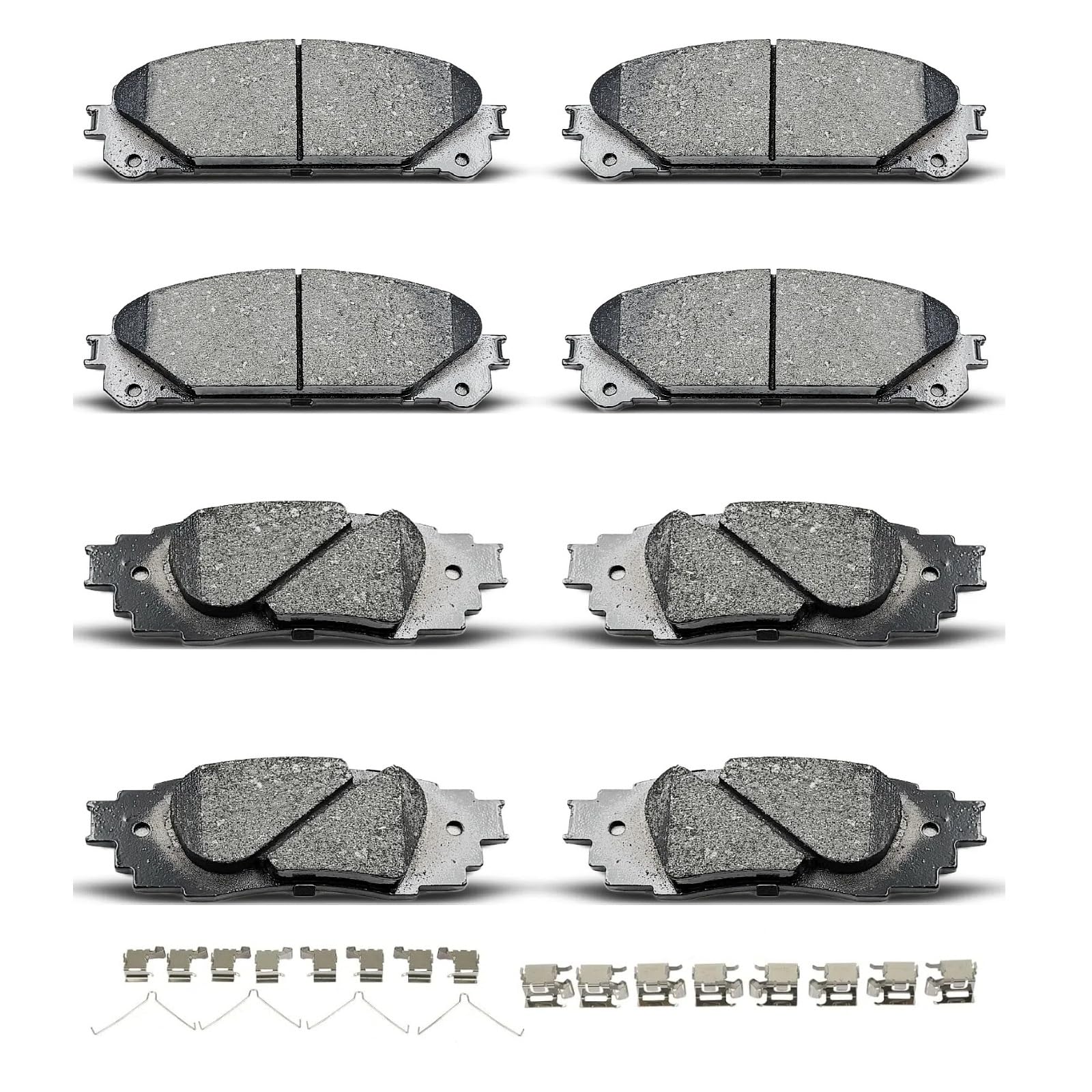 Photo 1 of D1879 D2076 8pcs Ceramic Front Rear Brake Pads With Clips Fit For toyota Avalon/camry/rav4/Corolla Cross/Venza,2019-2022 for Lexus ES350 ES250 UX200 UX250h ES300h