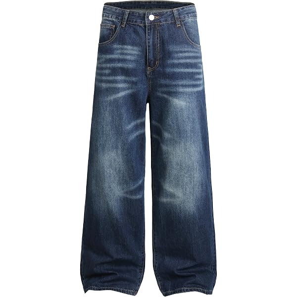 パンツ Gradient Wide Denim Pants Y2K Pants Jeans for Men Fashion Y2k Gradient Color Straight Wide Leg Denim