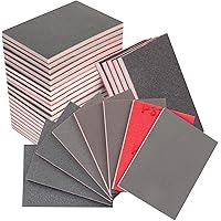 POTUINOM 32 Pcs 3 x 4 Inch Sanding Sponge Set, 180-3000 Grit Abrasive Sanding Pads Soft Foam Hand Sander Block Wet Dry Sandpa