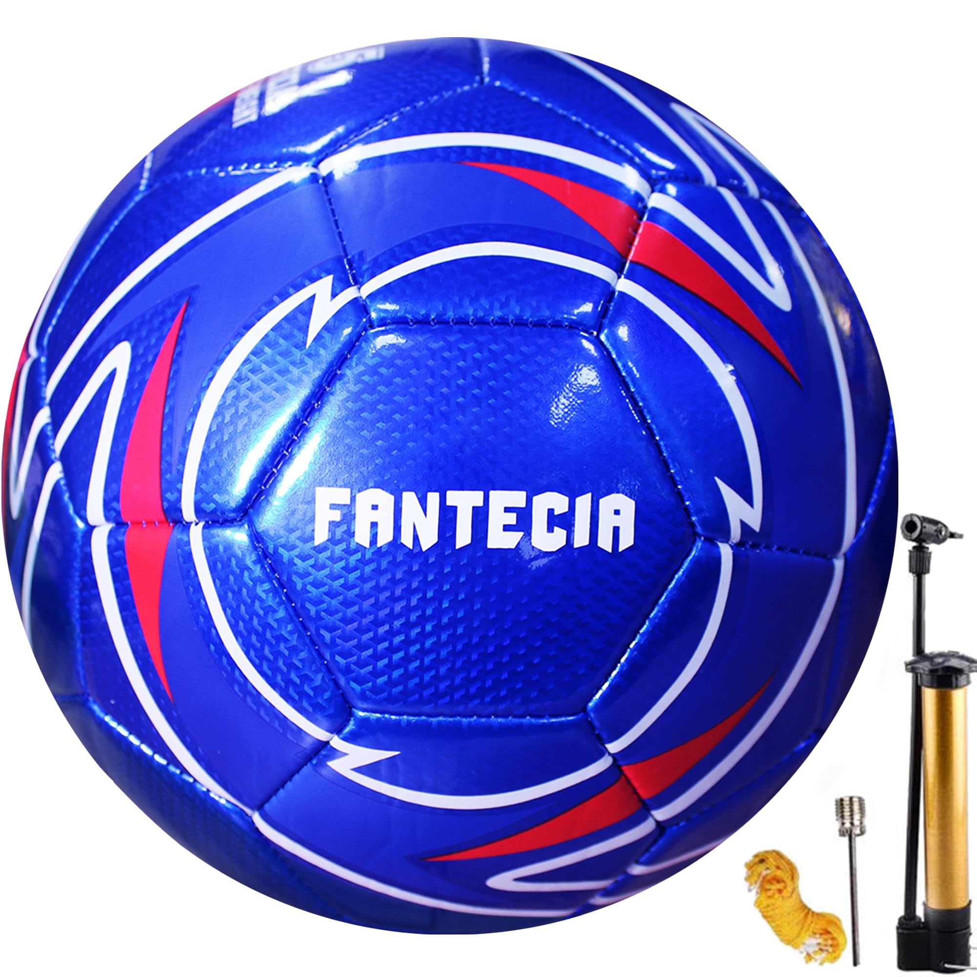 Fantecia Football Ball, Football Size 5 for Male and Female, Official Training Footballs for Youth and Adult, Football Match Ball with Pump