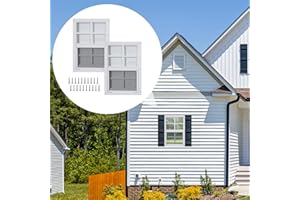 MHirmosy 2 Pack Shed Windows, 18'' x 27'' Household Windows with Tempered Glass and Fiberglass Screen for Shed, Flush Mount Sliding Window for Chicken Coop, Playhouse, Garage, White