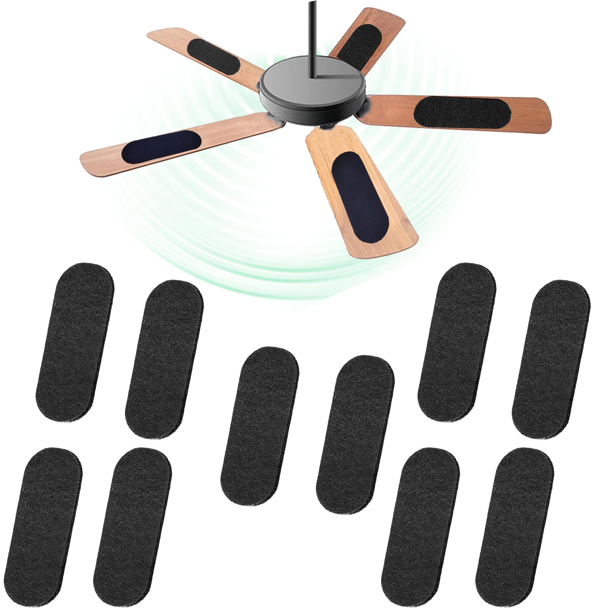 Photo 1 of 10pcs Ceiling Fan Filters for Blades,Ceiling Fan Air Filter,Activated Carbon Air Filter Ceiling Charcoal Fan Blade Air Purifier Pads,Adhesive Ceiling Fan Blade Filters 5MM Thickness