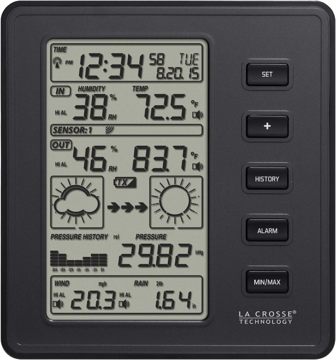 La Crosse Technology 3082316 Professional Weather Station, Black