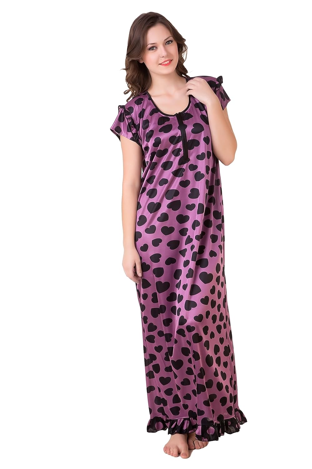 masha women's satin nighty nt41-138