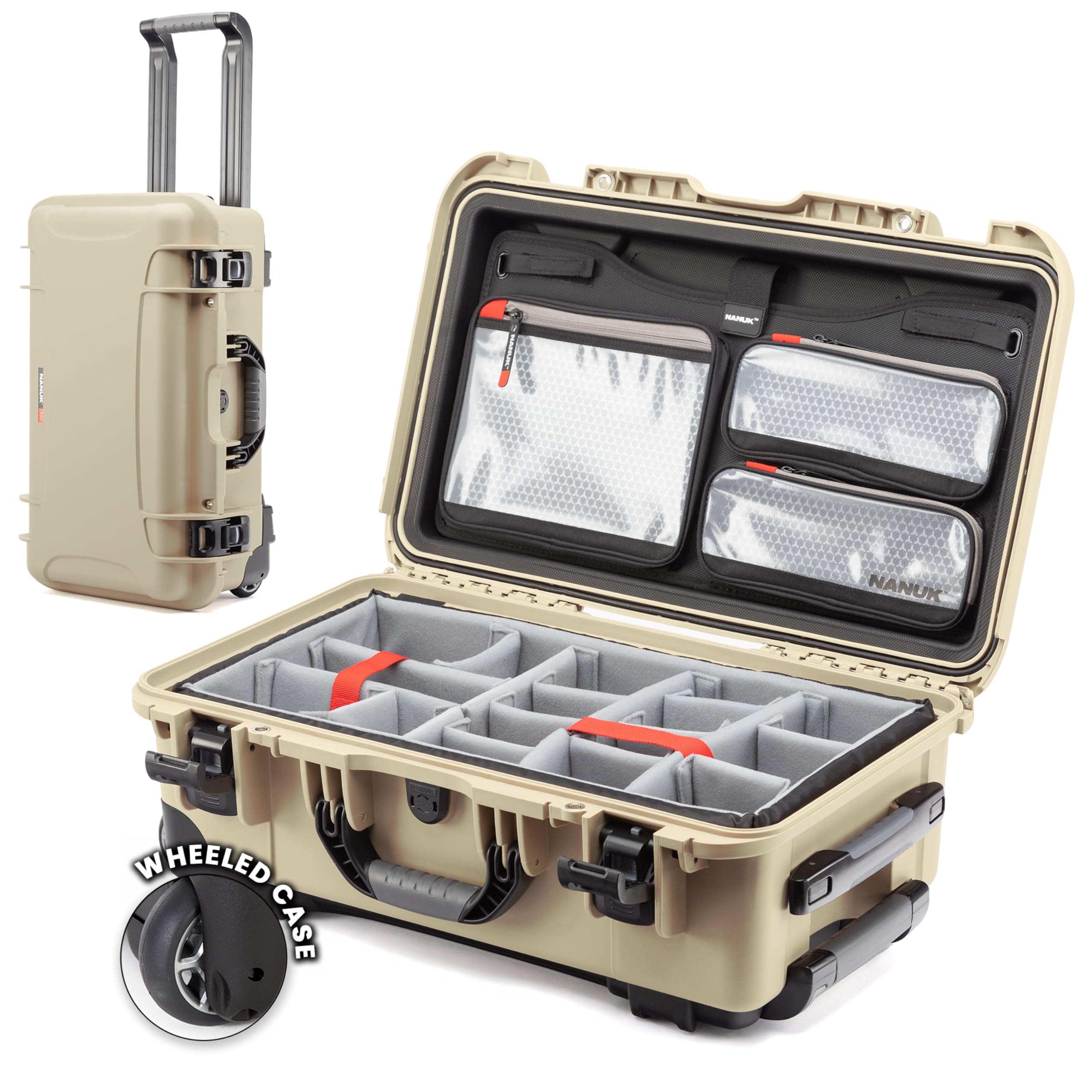 NANUK 935 Pro Photo Kit Camera Case, Waterproof Wheeled Hard Case, Carry-On