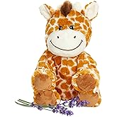 Flirty Giraffe - Microwavable & Weighted Plush Stuffed Animal - Heated Plushie for Warmth - Cute, Soft, Cozy Toy for Adults & Children (Boys, Girls, & Toddlers) by Warm Pals