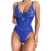 Avidlove Sexy Lingerie for Women Lace Bodysuit Teddy Lingeries V Neck Cut Out Snap Crotch Lingerie