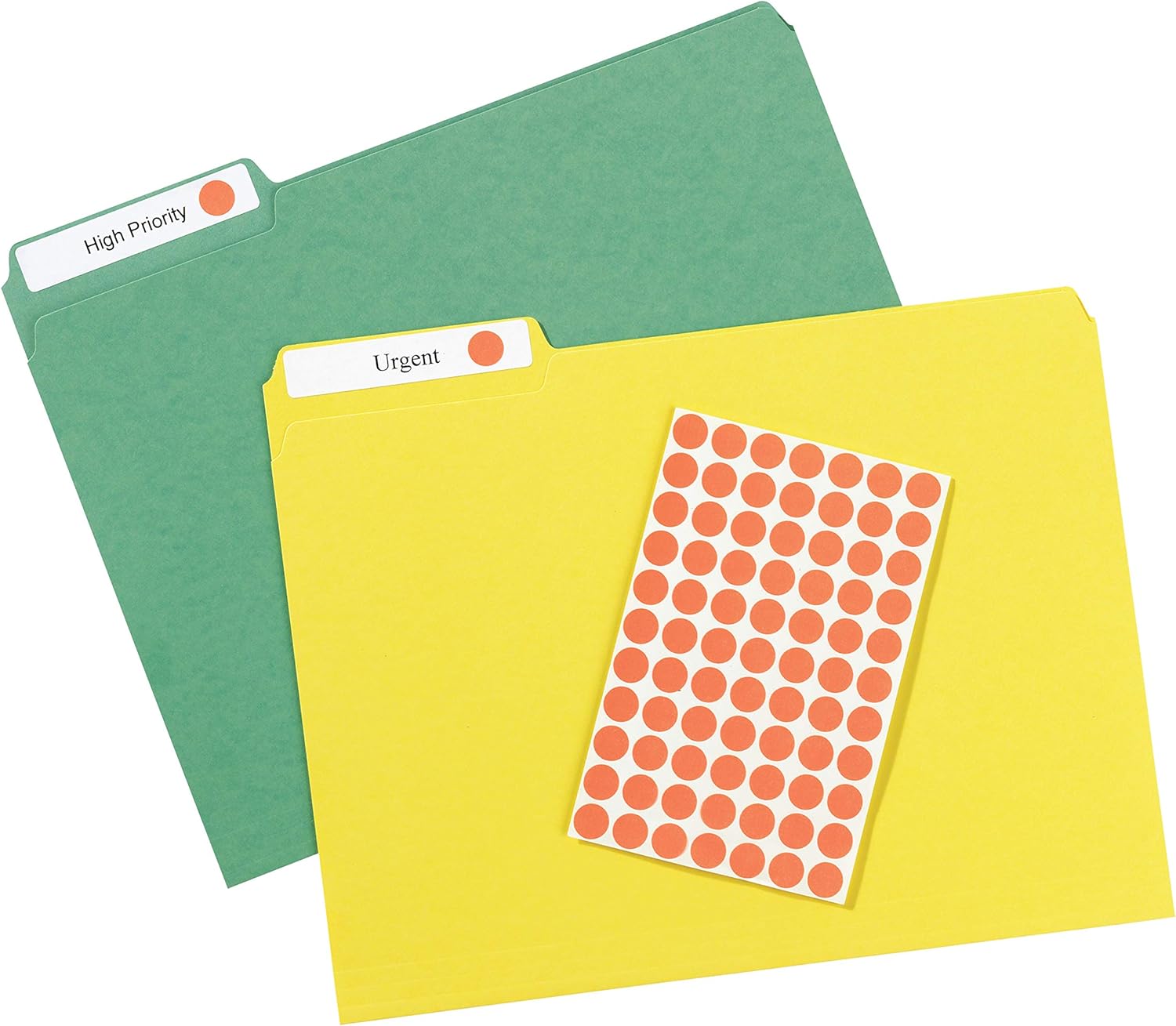 Avery Removable Color Coding Labels, 0.5 Inch, Red - Orange Neon, Round, Pack of 840 (5051) : Red Circle Stickers : Office Products