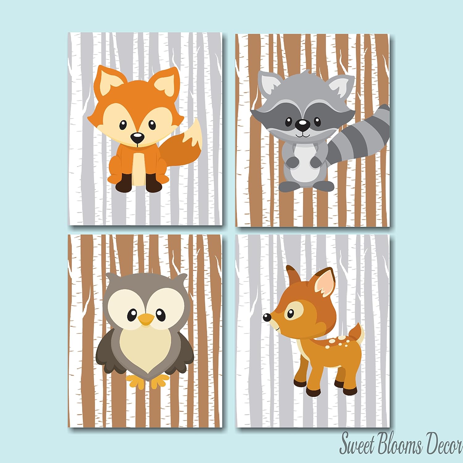 Amazon Com Woodland Nursery Decor Woodland Tales Wall Art Forest