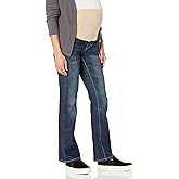 Three Seasons Maternity Women's Maternity Bootcut Denim with Neutral Belly Band