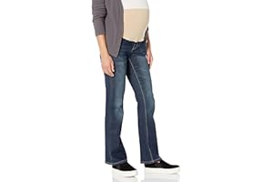 Three Seasons Maternity Women's Maternity Bootcut Denim with Neutral Belly Band