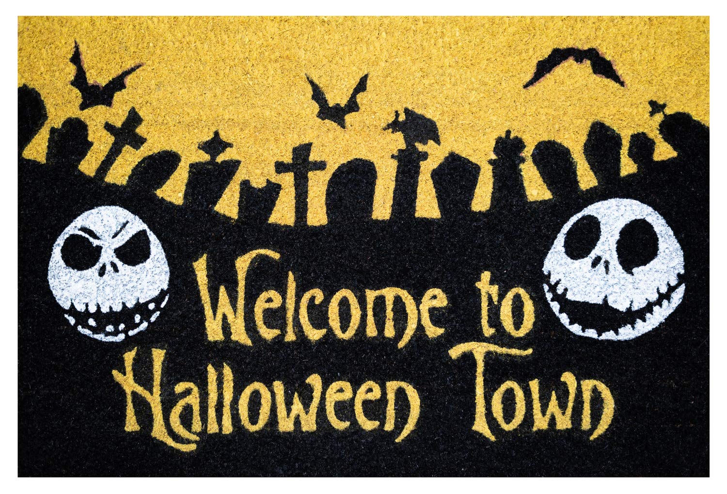 Grupo Erik Door Mat - Disney The Nightmare Before 15.7 x 23.6 inches - 40 x 60 cm Coco Coir, Coconut Coir, Indoor & Outdoor Door Mat | Disney Gifts