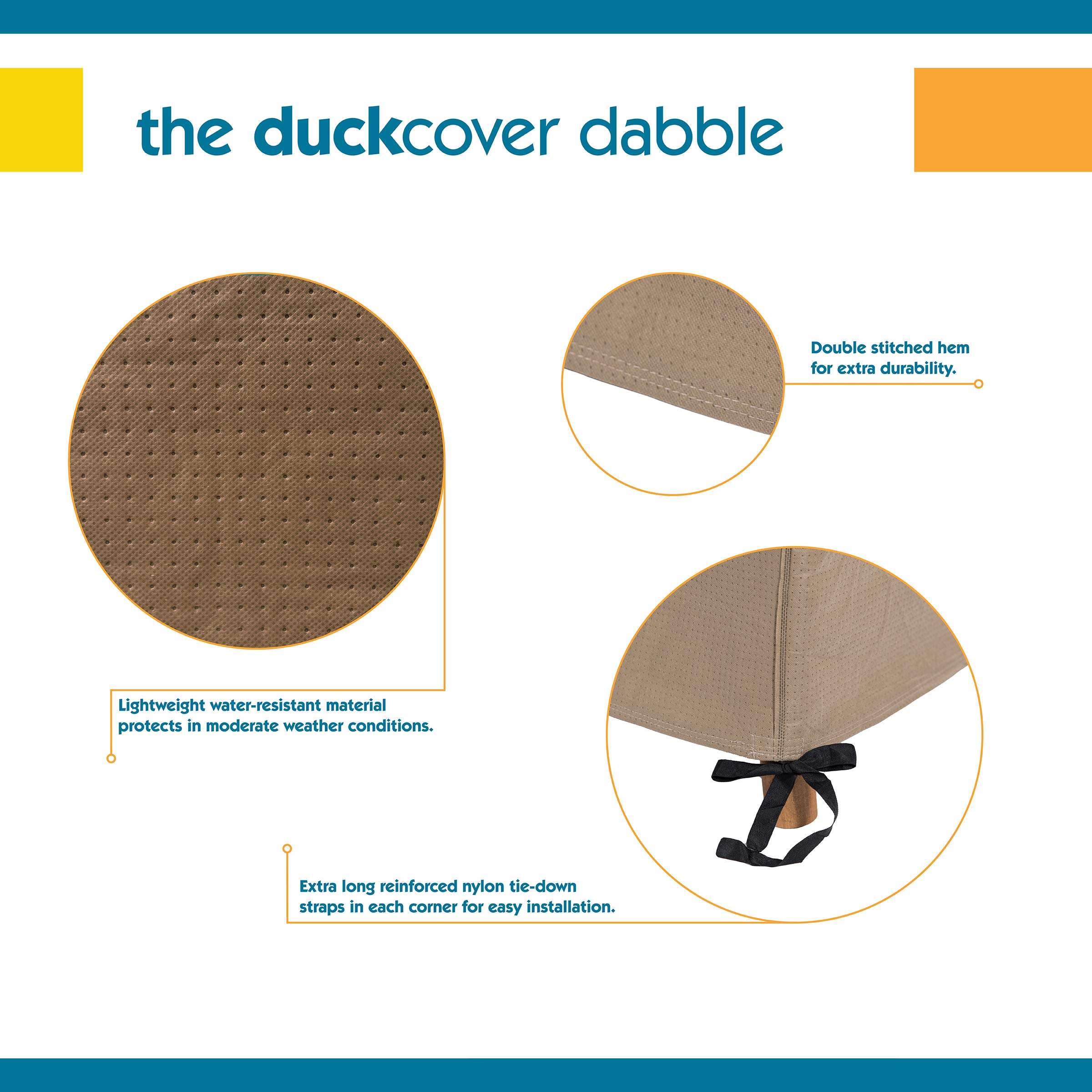 Duck Covers Essential Round Patio Table with Chairs Cover, 76-Inch