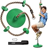 LAEGENDARY Climbing Rope Tree Swing with Platforms